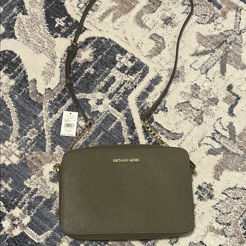 Michael Kors Jet Set Green Crossbody Bag